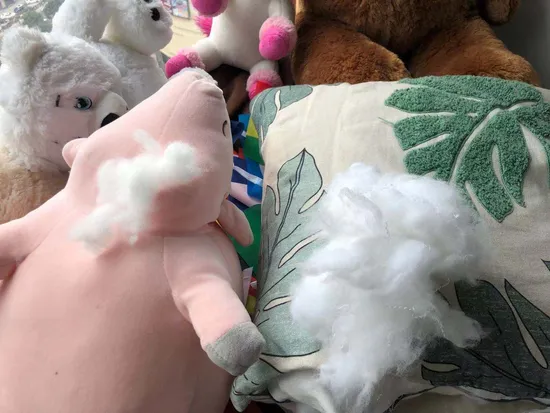 Bear Toys Materials 15dx32mm Hollow Conjugated Siliconized Fiber